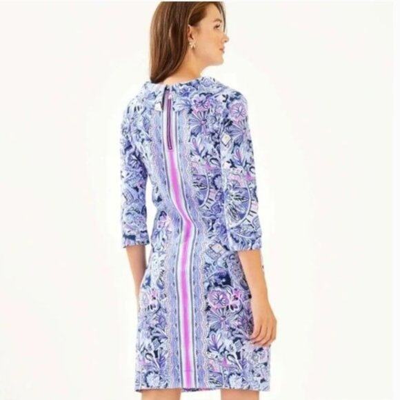 Lilly Pulitzer Saralyn in Iris Blue Namastay In The Jungle Knit Dress Women's Si - Picture 4 of 10